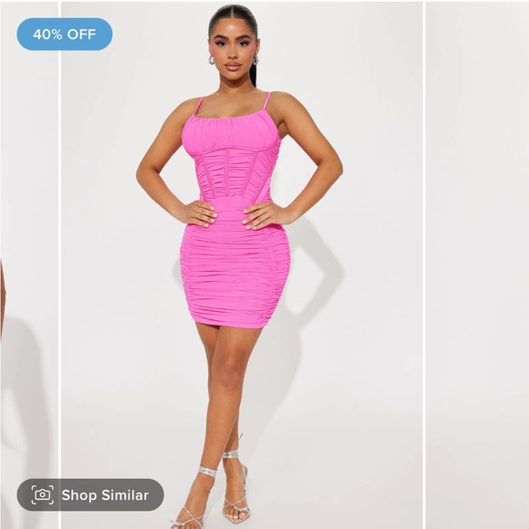 NEW HOT PINK DRESS - Picture 2 of 4